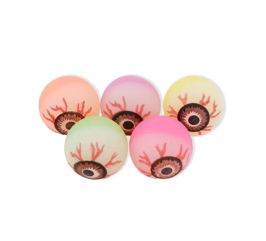 Translation missing: fr.Pack de 3 Pelotas Ojos de goma luminiscente en colores surtidos de 3 cm