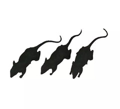 Pack de 3 rats noirs de 6 cm