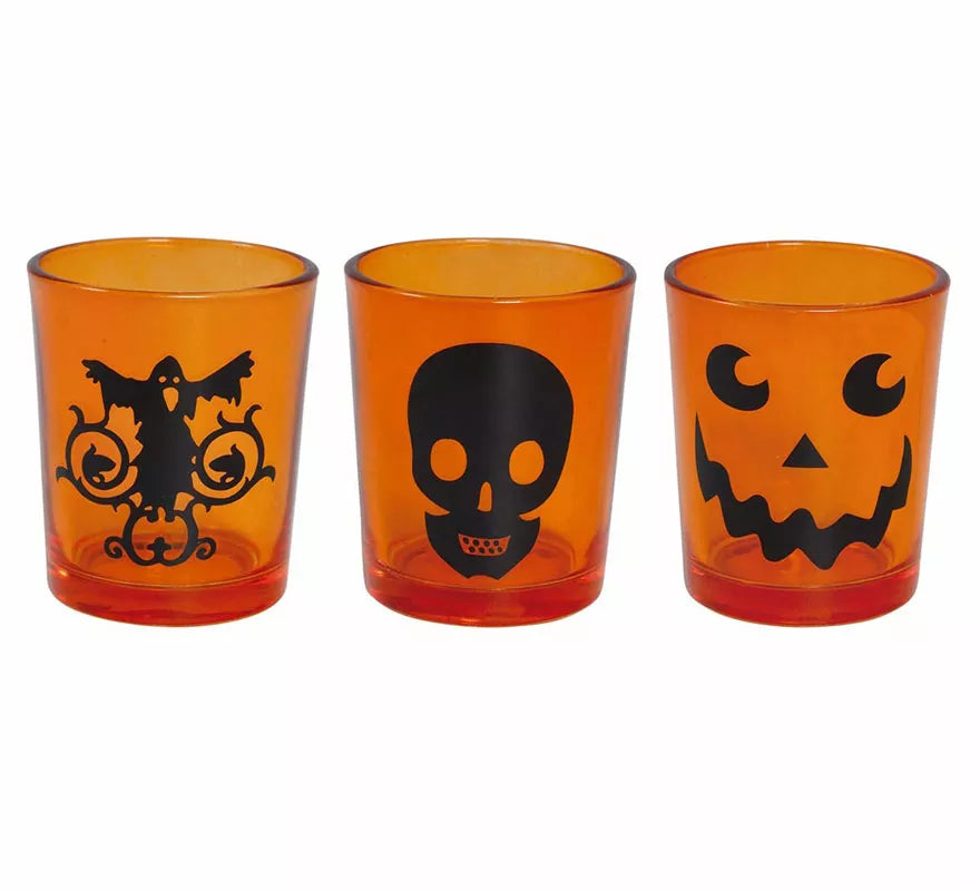 Translation missing: fr.Pack de 3 Vasos Halloween Cristal de 6.5X5 cm