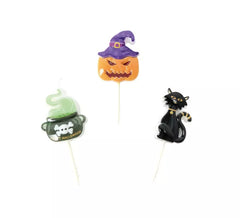 Pack de 3 bougies Halloween de 4x8 cm