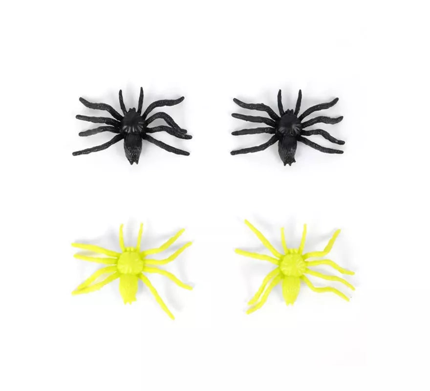 Translation missing: fr.Pack de 4 Arañas negro y amarillo decorativas