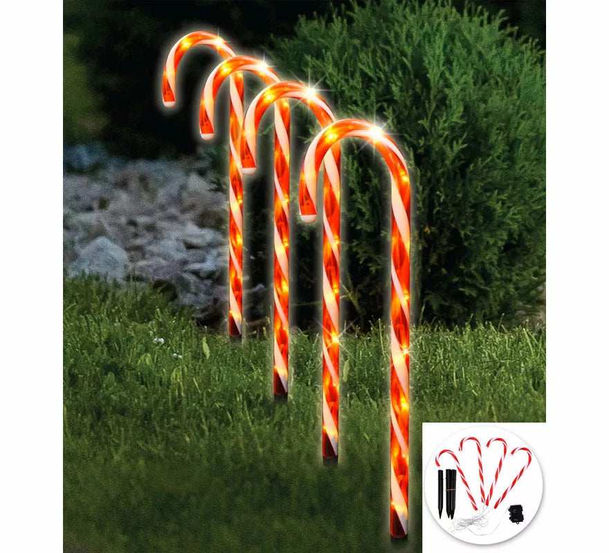 Translation missing: fr.Pack de 4 Bastones de Caramelo con Led de 47 cm