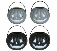 Pack de 4 citrouilles de couleurs assorties mesurant 5x6 cm