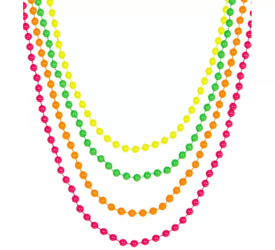 Pack de 4 Collares neón Años 80