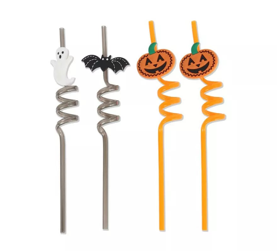 Translation missing: fr.Pack de 4 Pajitas Halloween espiral