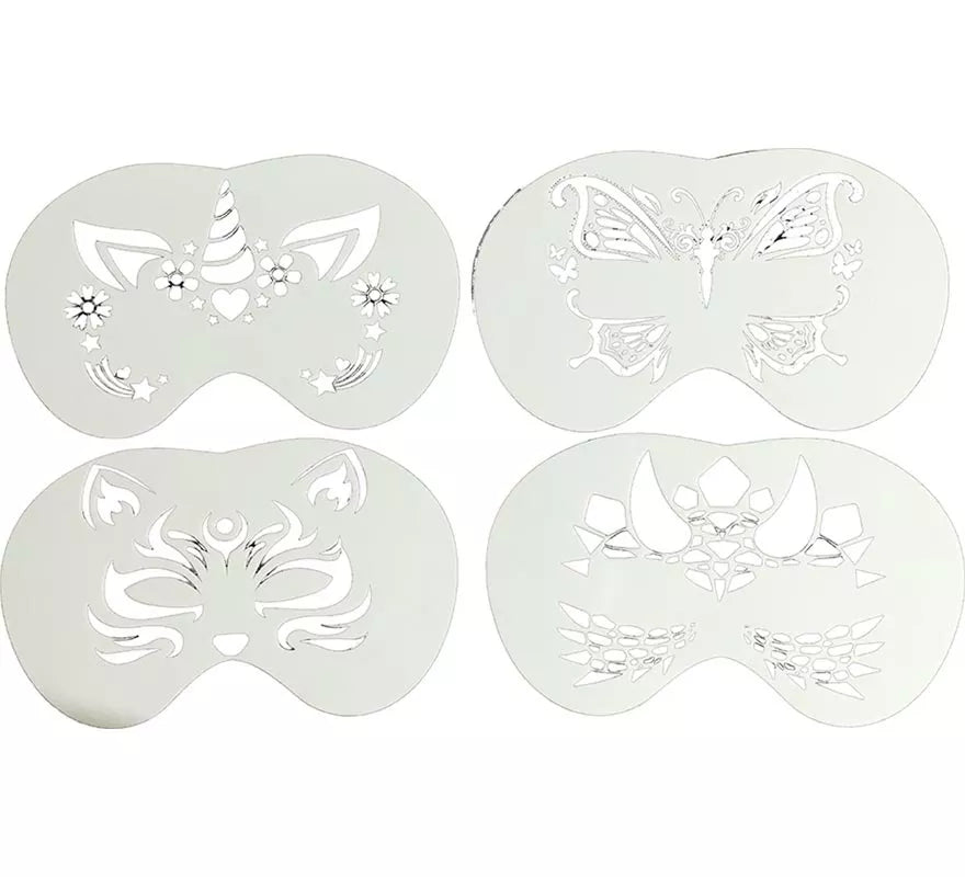 Translation missing: fr.Pack de 4 Plantillas para Maquillaje de 5x13,5 cm en modelos surtidos