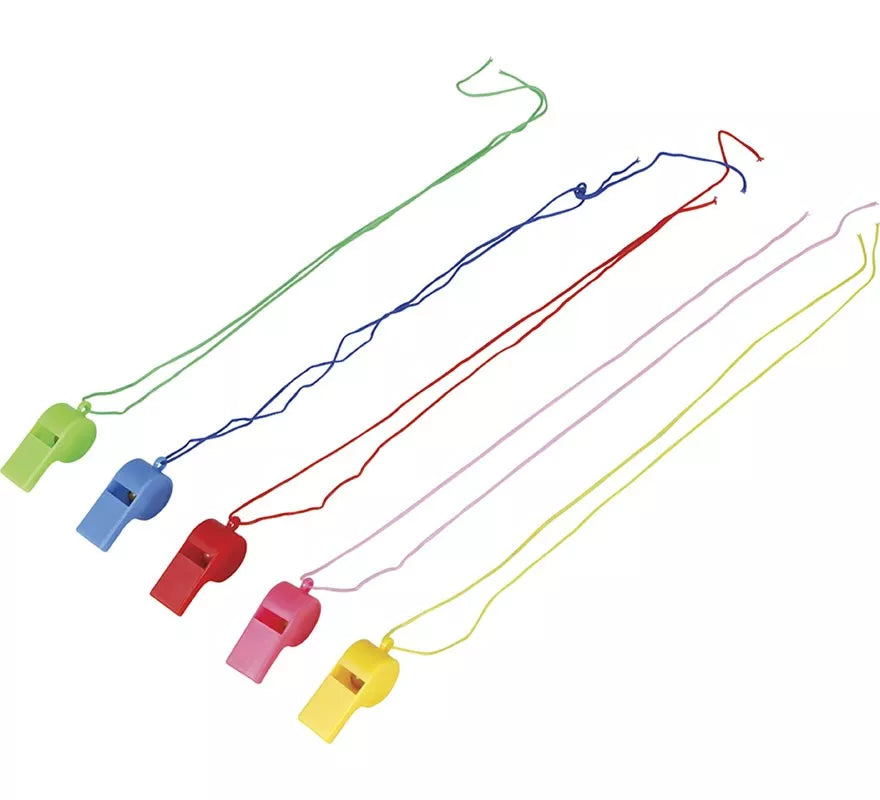 Translation missing: fr.Pack de 4 Silbatos con Cuerda en colores surtidos