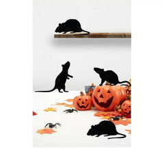 Pack de 4 silhouettes de rat noir