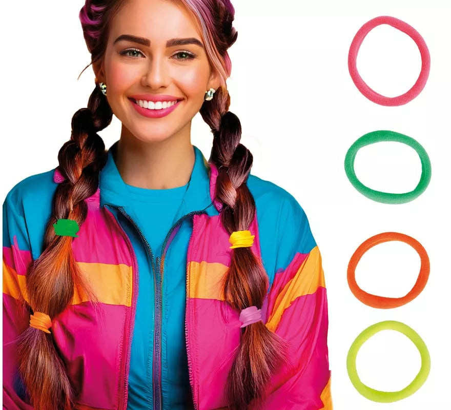 Translation missing: es.Pack de 5 Gomas Neón para Pelo en colores surtidos
