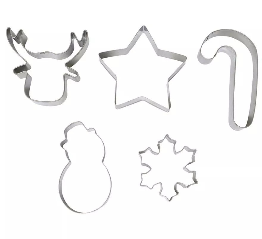 Translation missing: fr.Pack de 5 Moldes para Galletas Metálicos Navidad