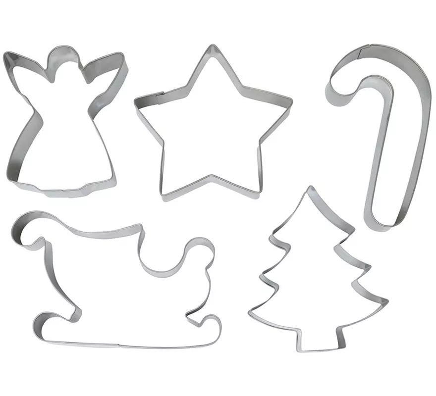 Translation missing: fr.Pack de 5 Moldes para Galletas Metálicos Navideños