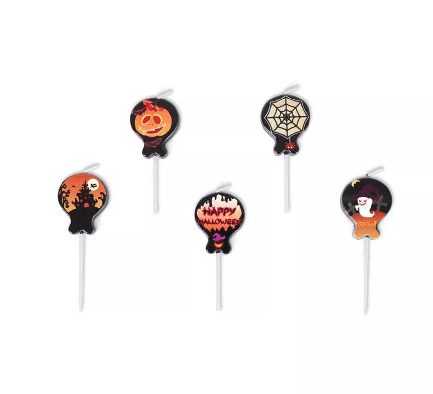 Translation missing: fr.Pack de 5 Velas Halloween de 2,6x3,5 cm