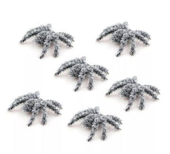 Pack de 6 araignées poilues blanches