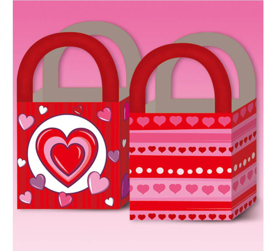 Translation missing: fr.Pack de 6 Bolsas de regalo de Corazones de 18x12 cm