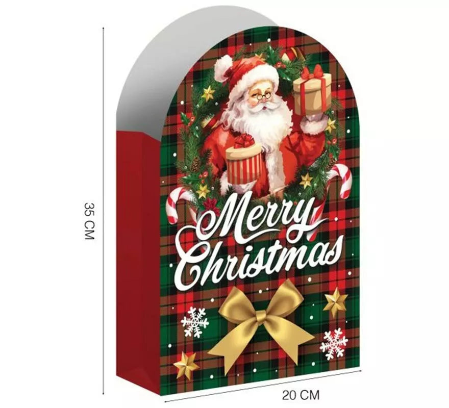 Translation missing: fr.Pack de 6 Bolsas para Caramelos Papá Noel de papel de 16,5x11 cm