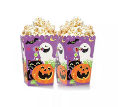 Pack de 6 boîtes à pop-corn imprimées Halloween Night