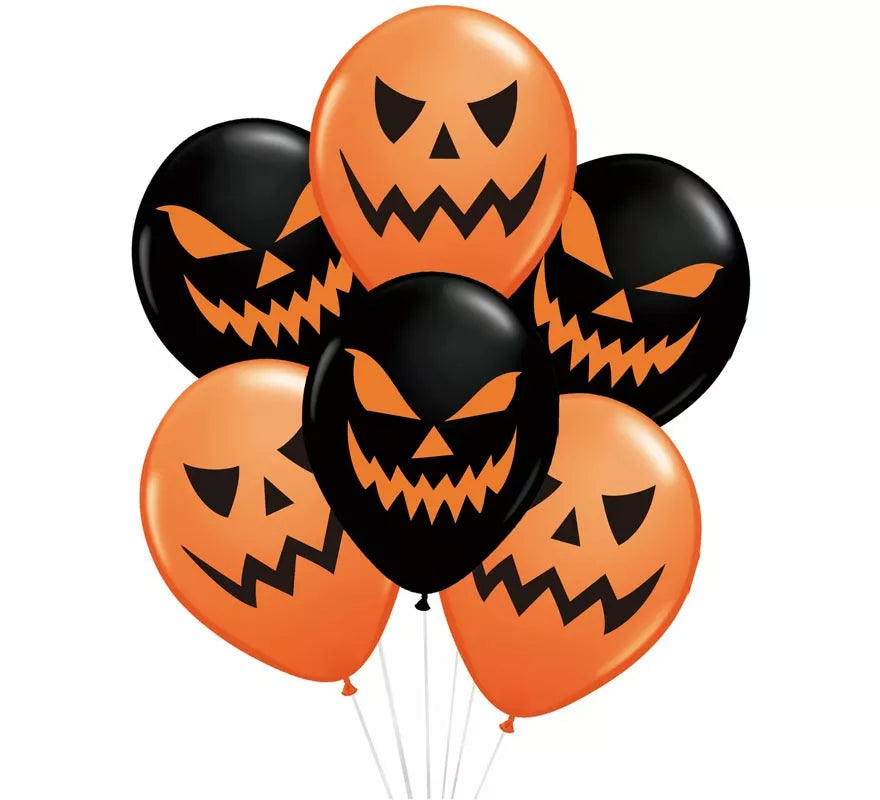 Translation missing: fr.Pack de 6 Globos Calabaza Surtidos