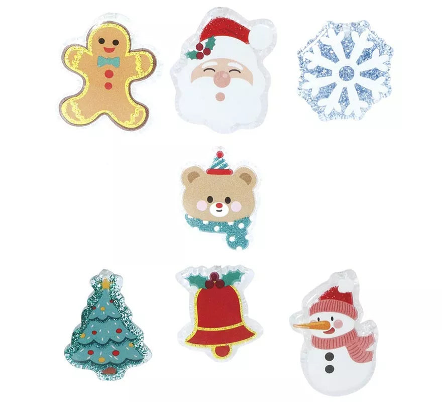 Translation missing: fr.Pack de 6 gomas de Pelo Navideñas en modelos surtidos