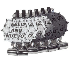 Pack de 6 Souffleurs d'Argent 'Happy New Year' pour le Nouvel An