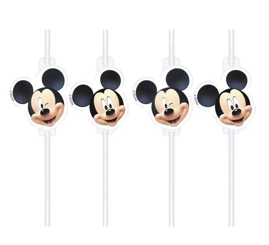 Translation missing: fr.Pack de 6 Pajitas de Mickey Mouse de papel