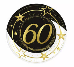 Lot de 6 Assiettes 60 Ans de 23 cm