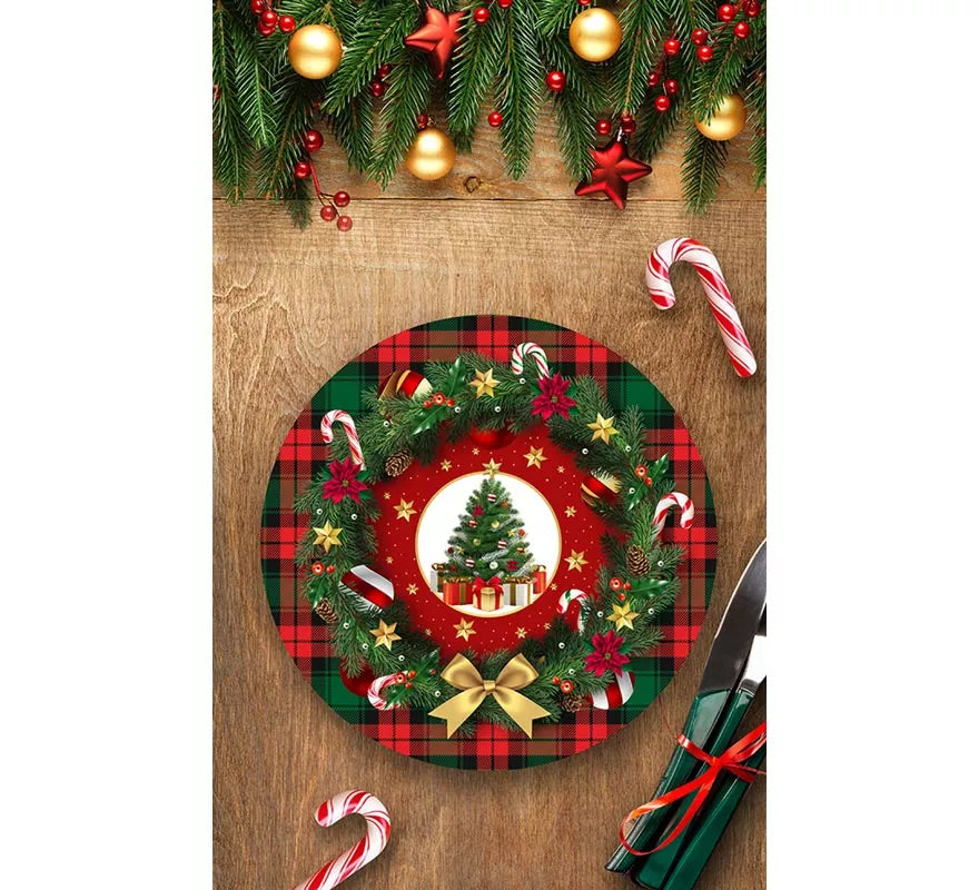Translation missing: fr.Pack de 6 Platos Árbol de Navidad de 23 cm