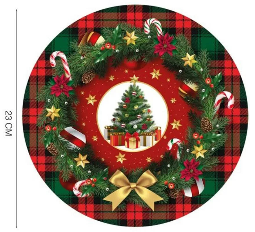 Translation missing: fr.Pack de 6 Platos Árbol de Navidad de 23 cm
