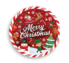 Pack de 6 assiettes Joyeux Noël de 23 cm