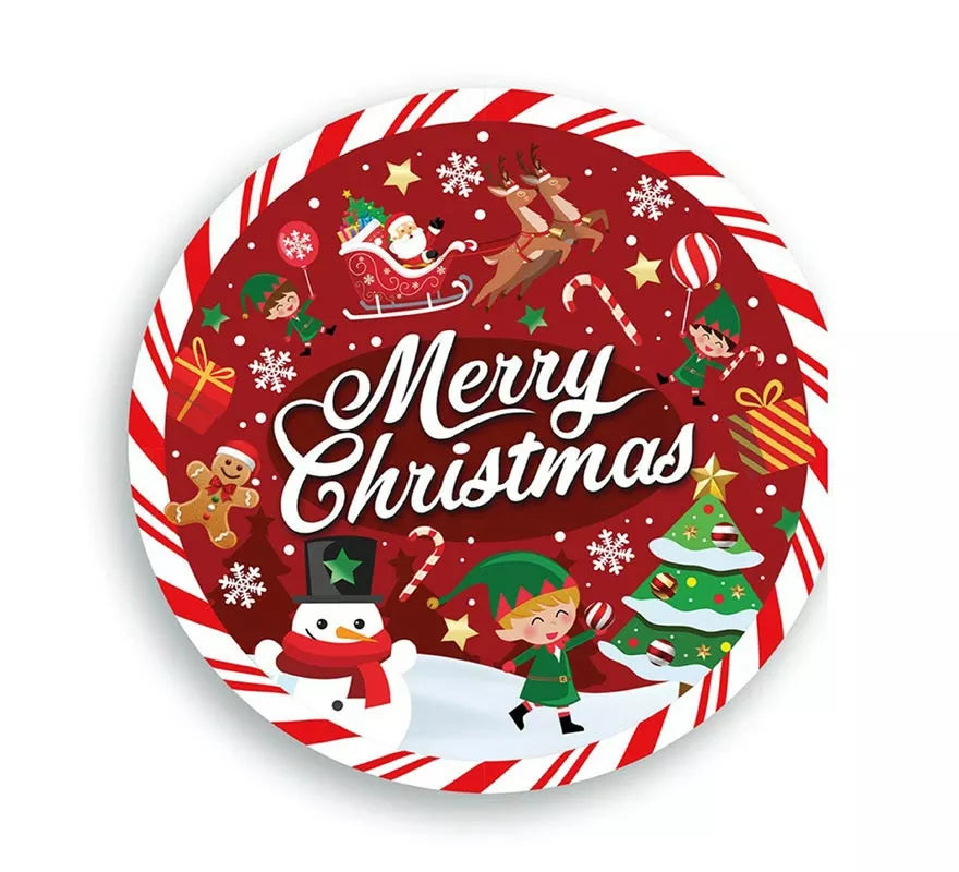 Translation missing: fr.Pack de 6 Platos de Merry Christmas de 23 cm