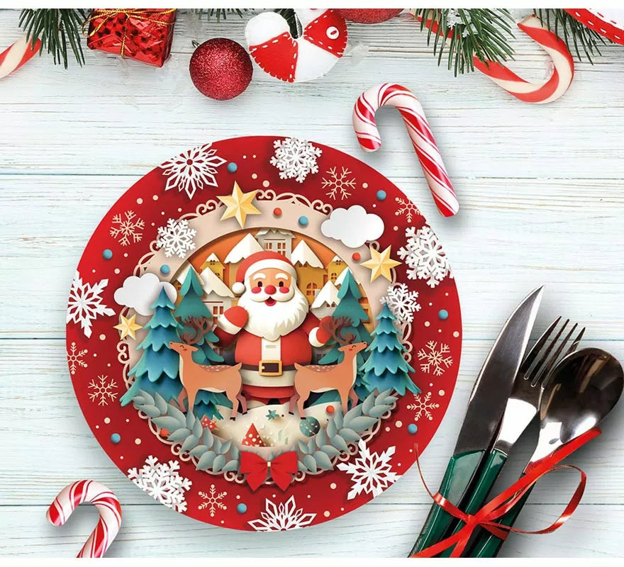 Translation missing: fr.Pack de 6 Platos de Navidad de 23 cm