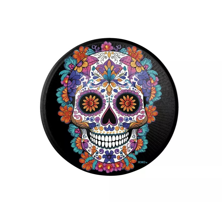 Translation missing: fr.Pack de 6 Platos Día de los Muertos negro de 23 cm