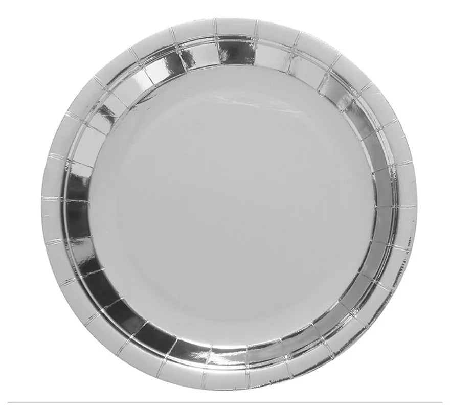 Translation missing: fr.Pack de 6 Platos Plateados de 23 cm