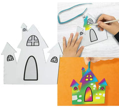 Pack de 6 silhouettes Halloween à colorier 12 cm
