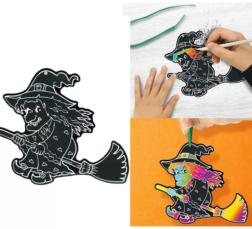 Translation missing: fr.Pack de 6 Siluetas Halloween para para Colorear 14 cm