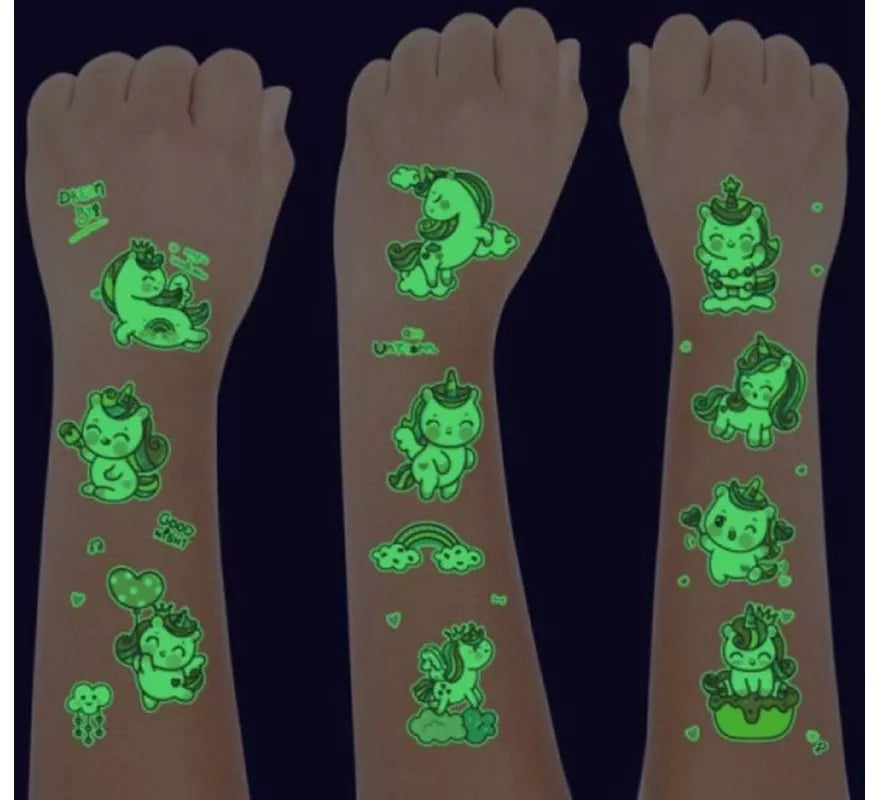 Translation missing: fr.Pack de 6 Tatuajes Luminiscentes de Unicornios