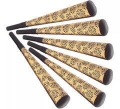 "Pack de 6 Trompettes dorées ""Happy New Year"" 25 cm pour le réveillon"