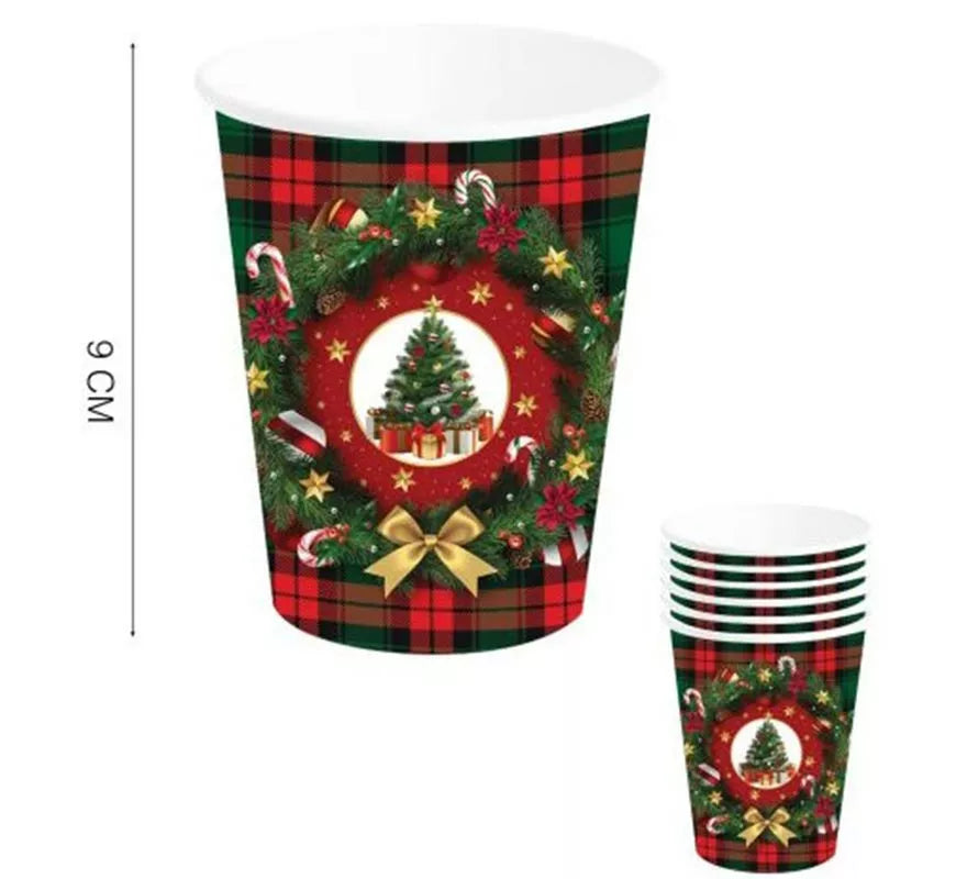 Translation missing: fr.Pack de 6 Vasos Árbol de Navidad de 240 ml