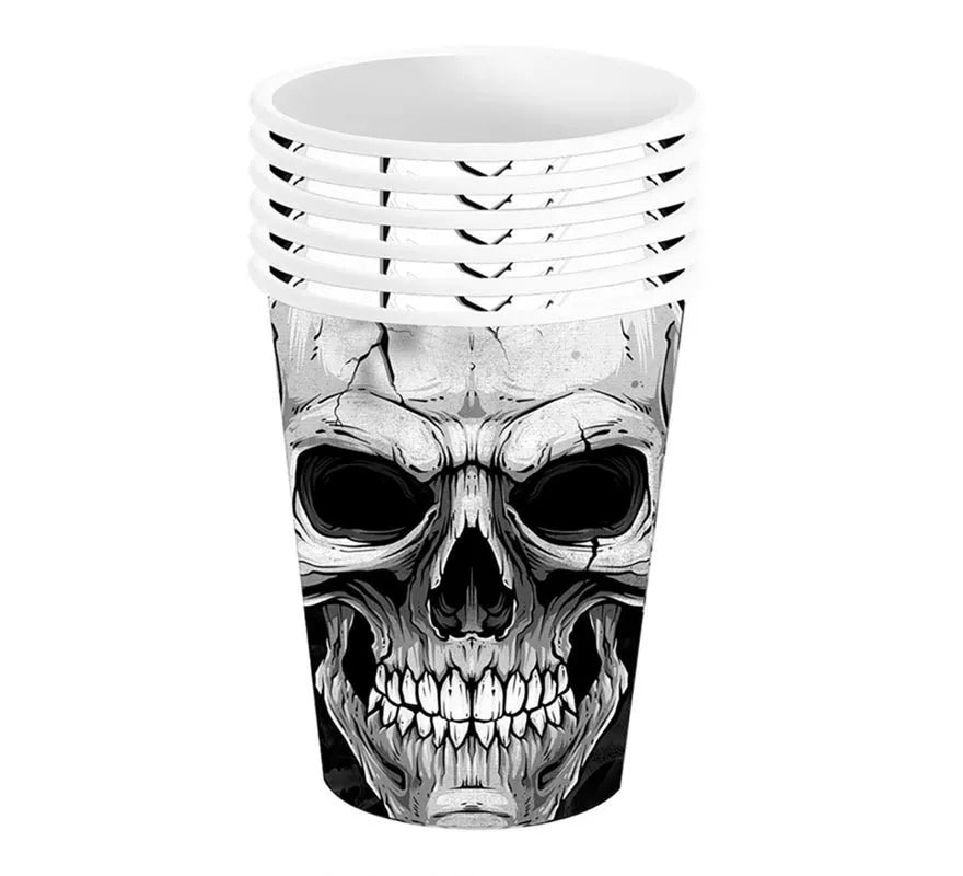 Translation missing: fr.Pack de 6 Vasos Calavera Temible de 240 ml