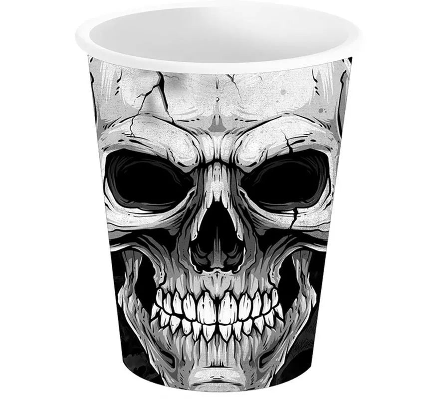 Translation missing: fr.Pack de 6 Vasos Calavera Temible de 240 ml