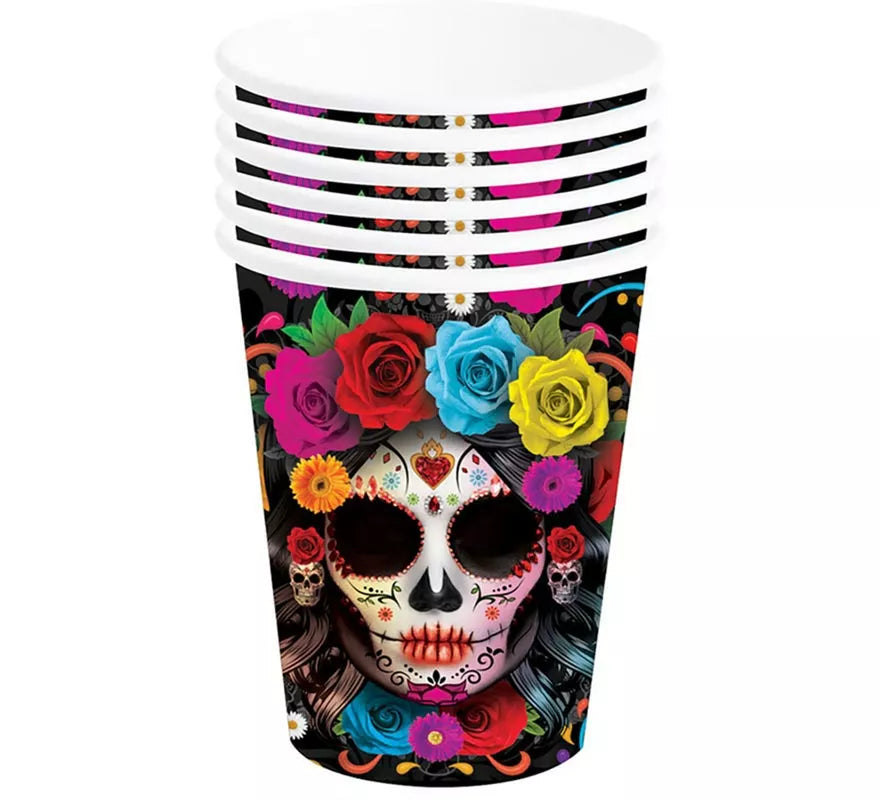 Translation missing: fr.Pack de 6 Vasos Catrina Colorida de 240 ml