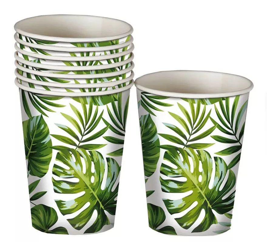 Translation missing: fr.Pack de 6 Vasos con estampado de hojas