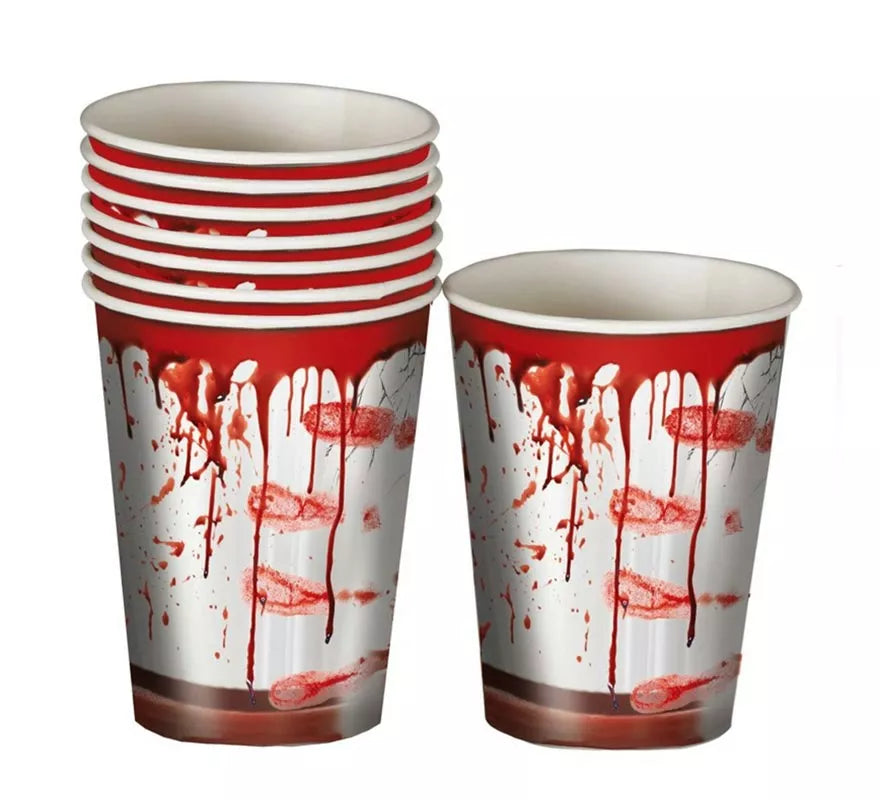 Pack de 6 Vasos con Sangre 10 cm