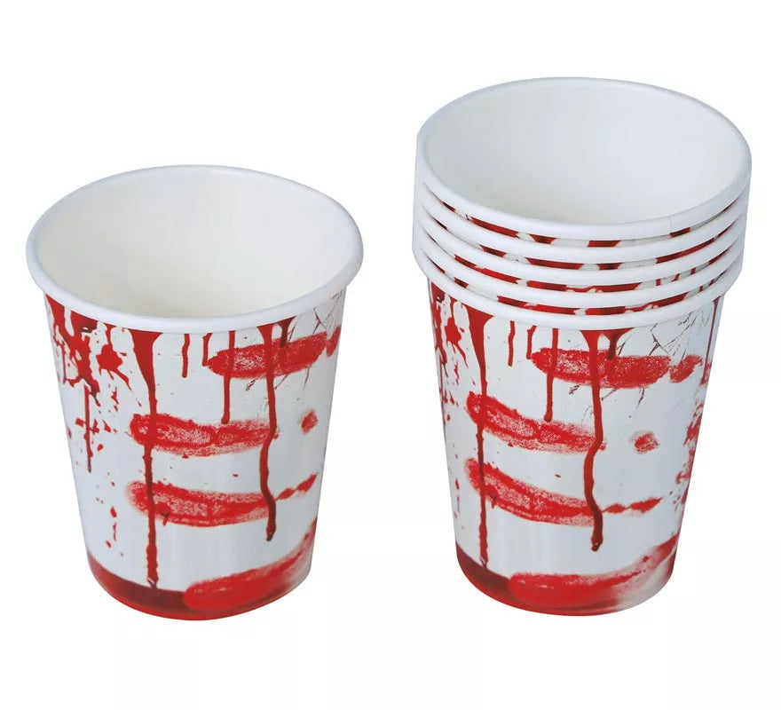 Translation missing: es.Pack de 6 Vasos con Sangre 10 cm