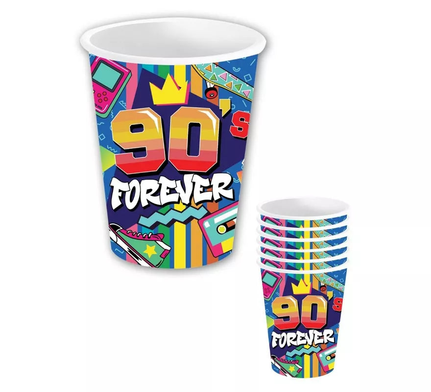 Translation missing: fr.Pack de 6 Vasos de los años 90 de 240 ml