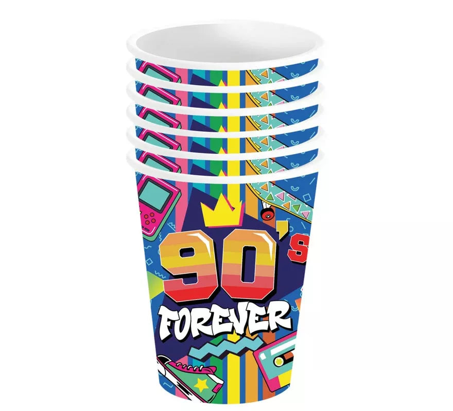 Translation missing: fr.Pack de 6 Vasos de los años 90 de 240 ml