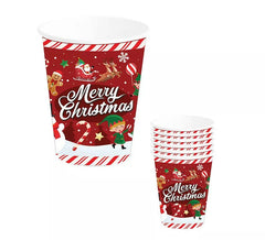 Pack de 6 verres Joyeux Noël de 240 ml