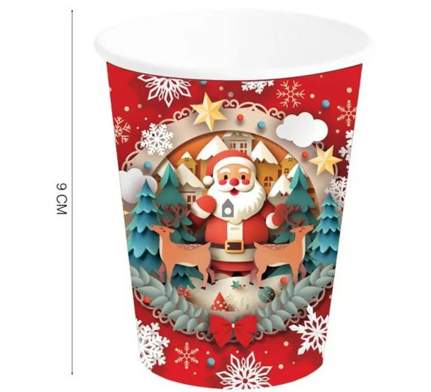 Translation missing: fr.Pack de 6 Vasos de Papá Noel de 240 ml