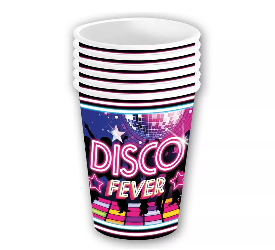 Translation missing: fr.Pack de 6 Vasos Disco Fever de 240 ml/9 cm