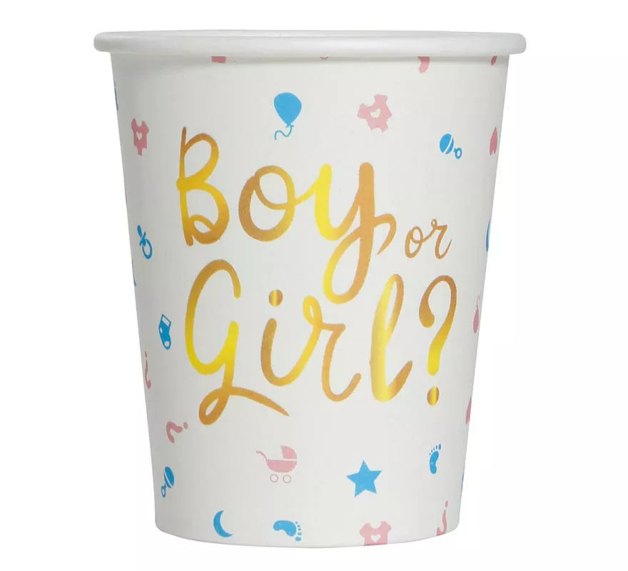 Translation missing: fr.Pack de 6 Vasos It's a Boy or it's a Girl