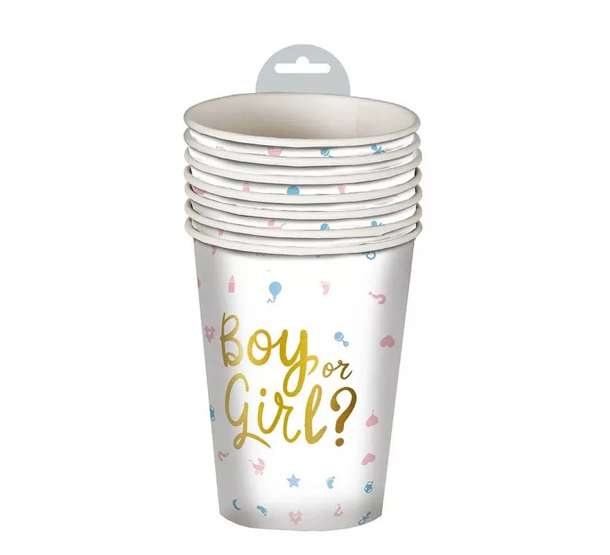 Translation missing: fr.Pack de 6 Vasos It's a Boy or it's a Girl